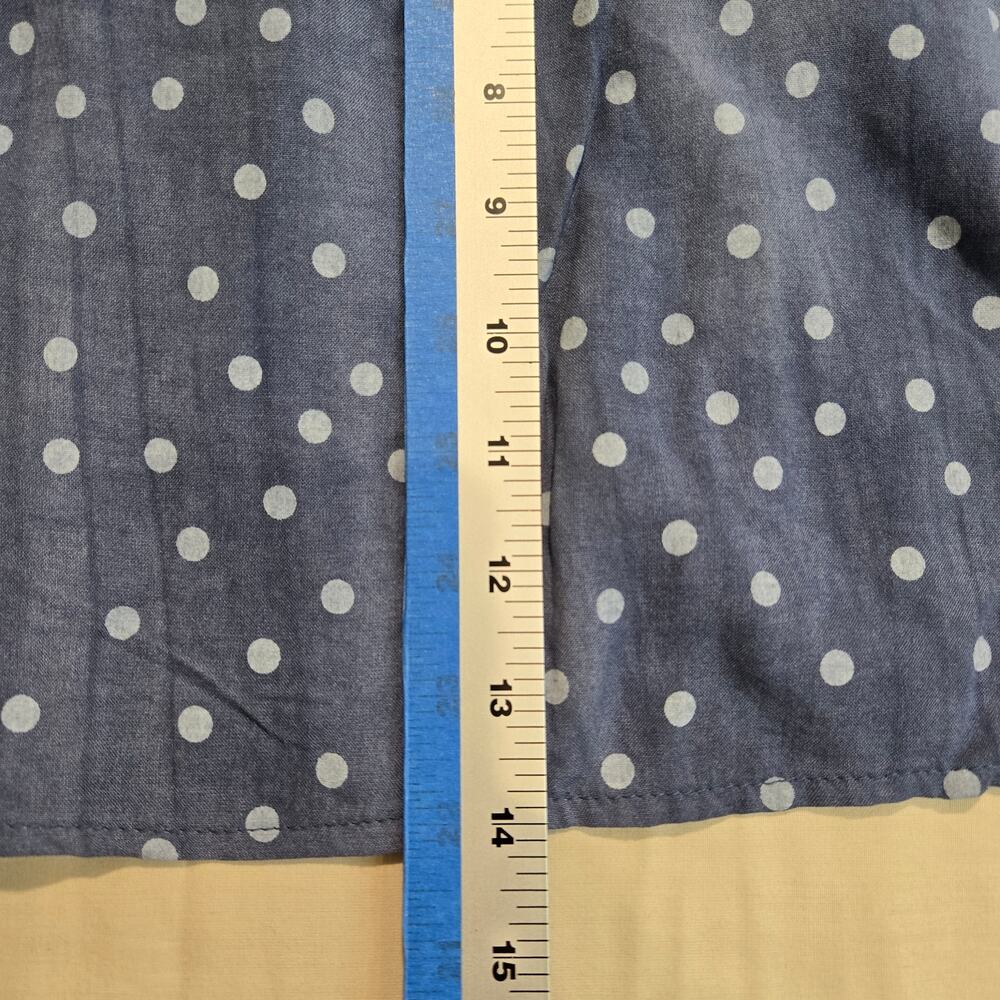 NWT Altar'd State Blue Chambray Tank Top Polka Dots Sz S Coastal Cowgirl Summer - Picture 7 of 9